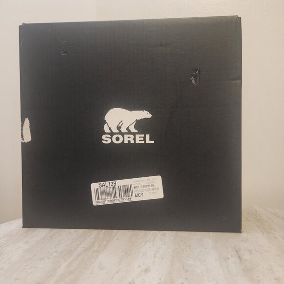 Sorel Womens Joanie Block-Heel Lug- Warm Gold, Gum 2 10M - A040 - Picture 7 of 7